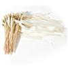 LALAGO Bacchette Magiche per Matrimonio Bianco Latte, 50 Pezzi Wedding Wands con 100 Campanellini Grandi e 150 Nastri da Matrimonio, Bacchette da Sposa, Bacchetta Magica per Compleanni