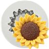 MINFEIDMS Stampi in silicone a forma di girasole 3D a forma di fiore, per decorare torte, cupcake, caramelle, cioccolato, sapone, cera, candele, argilla polimerica, pasta di gomma