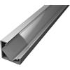 Pianeta Led Profilo Alluminio LP2010 angolare per Strisce Led barra rigida 1 m copertura a scelta, Trasparente