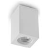 Pianeta Led Portafaretto da Soffitto Cubo in Gesso Bianco Misura Altezza 9-13-19 Cm a scelta, 13 cm