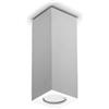 Pianeta Led Portafaretto da Soffitto Cubo in Gesso Bianco Misura Altezza 9-13-19 Cm a scelta, 19 cm