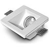 Pianeta Led Portafaretto in Gesso Quadrato da Incasso 45° per Faretti GU10 e GU5.3 ART2047