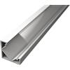 Pianeta Led Profilo in alluminio bianco da 2 m LP2010B angolare per strisce LED barra rigida copertura a scelta, Trasparente (2 Pezzi)