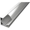 Pianeta Led Profilo in alluminio bianco da 2 m LP2010B angolare per strisce LED barra rigida copertura a scelta, Opaca (2 Pezzi)