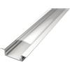 Pianeta Led Profilo alluminio bianco LP3010B da incasso per strisce LED 2 mt copertura a scelta, Trasparente (3 Pezzi)