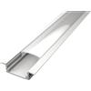 Pianeta Led Profilo alluminio bianco LP3010B da incasso per strisce LED 2 mt copertura a scelta, Opaca (3 Pezzi)