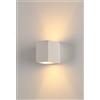 Pianeta Led Applique Portalampada Led Da Muro G9 Cubo 10X10X7 CM in resina di gesso W7023, G9 2,5 WATT WARM WHITE