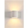 Pianeta Led APPLIQUE PORTALAMPADA LED DA MURO G9 11X10X10 CM IN RESINA DI GESSO W3134, G9 2,5 WATT WHITE