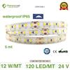 Pianeta Led 5 metri striscia 600 led 2835 SMD 12 W/mt per esterno IP65 24 V DC premium series, Bianco Freddo