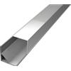 Pianeta Led Profilo in alluminio angolare 45° LP2030 da 2 mt per strisce led cover opaca sez quadra (2 Pezzi)