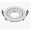 Pianeta Led Portafaretto tondo orientabile bianco in alluminio con connettore GU10 per faretti da incasso, GU10