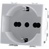 Mapam Presa Schuko Unel (16A-250V) Joy 514B Bianco T3 compatibile Bticino Matix
