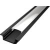 Pianeta Led Profilo Alluminio Nero LP3010N da incasso per strisce LED 2 mt copertura a scelta, Opaca
