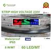 Pianeta Led 1 metro Striscia Led RGB 220V 60 Led/mt 8 w/mt IP65 misura a scelta