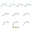 Pianeta Led 10 pezzi Ganci clips di fissaggio per Striscia Led 17x7 220V