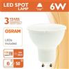 Pianeta Led Faretto LED 6 watt GU10 110° Dicroica 720 Lumen Chip Osram 120 lumen/watt, Bianco Neutro