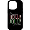 Have A Holly and Jolly Merry Christmas S Custodia per iPhone 14 Pro Plaid leopardato con bufalo Have A Holly and Jolly Merry Christmas