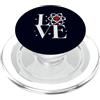 STEM Enthusiast Apparel Science Geek Clu Atom Heart I Love Scienza divertente per gli amanti della scienza PopSockets PopGrip per MagSafe