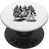 Camping Outdoor Nature Lover Gifts Camping Bear Camper Outdoor Nature Wildlife PopSockets PopGrip Adesivo