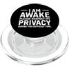 Retro Funny Introvert Apparel Gifts I Am Awake Please Rispect My Privacy Sarcastico Nap Lover PopSockets PopGrip per MagSafe