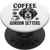 Funny Gordon Setter And Coffee Designs Caffè e Gordon Setters Divertente Gordon Setter PopSockets PopGrip Adesivo