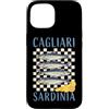 Coastal Sardine Tinned Fish Summer Retro Custodia per iPhone 15 Cagliari Sardegna Sardine Retro Pesce in scatola Grafica Costiera