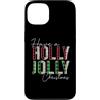 Have A Holly and Jolly Merry Christmas S Custodia per iPhone 13 Plaid leopardato con bufalo Have A Holly and Jolly Merry Christmas