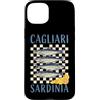 Coastal Sardine Tinned Fish Summer Retro Custodia per iPhone 15 Plus Cagliari Sardegna Sardine Retro Pesce in scatola Grafica Costiera