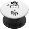 Leo Zodiac Sign Messy Bun Astrology Birt Leone Ragazza Segno Zodiacale Astrologia Zodiaco PopSockets PopGrip Adesivo