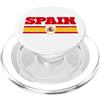 Spain Shield Red Yellow Lines Vintage De Vintage Spagna Retro Sport Fan Spagnolo Colori Rosso Giallo PopSockets PopGrip per MagSafe
