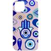 Mystic Nazar Collective Custodia per iPhone 14 Plus Simboli mistici del malocchio grafico - Boho Nazar Celestial Art