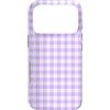 Retro Fashion Custodia per iPhone 17 Pro Lavanda Gingham Estetica Preppy Girly Vintage