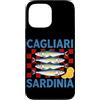 Coastal Sardine Tinned Fish Summer Retro Custodia per iPhone 13 Pro Max Cagliari Sardegna Sardine Retro Pesce in scatola Grafica Costiera