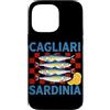 Coastal Sardine Tinned Fish Summer Retro Custodia per iPhone 14 Pro Max Cagliari Sardegna Sardine Retro Pesce in scatola Grafica Costiera
