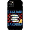 Coastal Sardine Tinned Fish Summer Retro Custodia per iPhone 11 Pro Max Cagliari Sardegna Sardine Retro Pesce in scatola Grafica Costiera