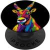 Capre divertenti per il segno zodiacale Capra Capricorno Stambecco Alpino Capre Dolci Capricorno PopSockets PopGrip Adesivo