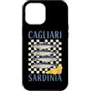 Coastal Sardine Tinned Fish Summer Retro Custodia per iPhone 12 Pro Max Cagliari Sardegna Sardine Retro Pesce in scatola Grafica Costiera