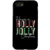 Have A Holly and Jolly Merry Christmas S Custodia per iPhone SE (2020) / 7/8 Plaid leopardato con bufalo Have A Holly and Jolly Merry Christmas
