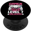 Gamer Girl Level 7 Unlocked Video Gaming Gamer Girl Livello 7 Sbloccato PopSockets PopGrip Adesivo