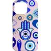Mystic Nazar Collective Custodia per iPhone 16 Pro Simboli mistici del malocchio grafico - Boho Nazar Celestial Art