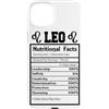 Leo Zodiac Sign Funny Nutritional Facts Custodia per iPhone 15 Plus Leone Segno Zodiacale Astrologia Zodiaco Valori nutrizionali