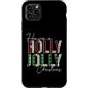 Have A Holly and Jolly Merry Christmas S Custodia per iPhone 11 Pro Max Plaid leopardato con bufalo Have A Holly and Jolly Merry Christmas