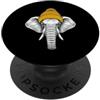Elephant Beanie Vibes Hipster Elephant Beanie Cappello invernale Animal Art PopSockets PopGrip Adesivo