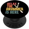 Drummer Gift Drumming Gifts & Drum Set S Divertente Drumming Art per uomo e donna Drumline Drum Set batterista PopSockets PopGrip Adesivo
