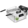 EMERIO 2 friggitrice ad olio da 3 l, con tecnologia a zone fredde, doppia camera, termostato, nessun sapore amaro, 3300 W, serbatoio in acciaio inox, senza PFAS, facile da pulire, termostato, DF