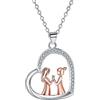 J.MUEN Collana Sorelle Donna Argento 925 con Scatola Regalo-Regali di Gioielli Per Sorelle