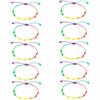 SREFGAS Set di braccialetti portafortuna per uomo e donna, regolabili, 16 - 30 cm, in tessuto, con cordino, 10 pezzi, 16-30 cm, corda, Senza Gemstone