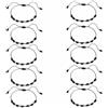 SREFGAS Set di braccialetti portafortuna per uomo e donna, regolabili, 16 - 30 cm, in tessuto, con cordino, 10 pezzi, 16-30 cm, corda, Senza Gemstone