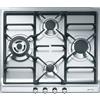 SMEG SER60SGH3 PIANO COTTURA GAS, 4 zone di cottura, dimensioni: L 60 cm, P 50 piano in Acciaio, Inox Satinato