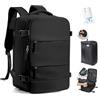 SZLX Zaino Ryanair 40x30x20 Sottovuoto con Pompa Zaino Ryanair 40x20x25 Donna Zaino da Viaggio Wizzair Bagaglio a Mano Uomo Borse da Cabina,Nero,Ryanair/Wizz 40x30x20cm-Zaino Sottovuoto Con Pompa